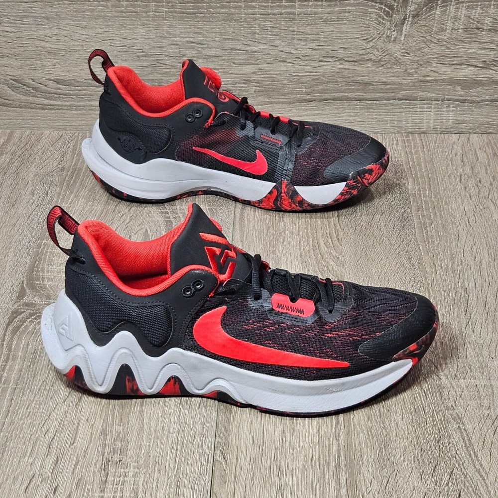 Nike Giannis Immortality 2 Black‎ Red Basketball Shoes Mens 11.5 DM0825-005